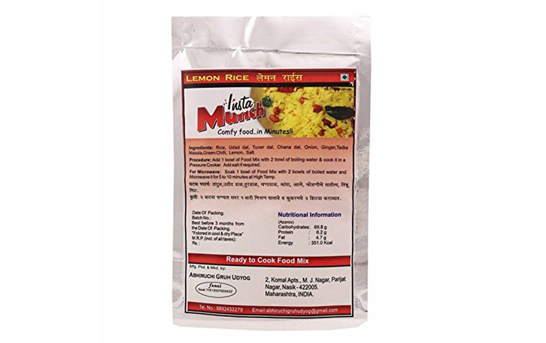 Instamunch Lemon Rice    Pack  100 grams